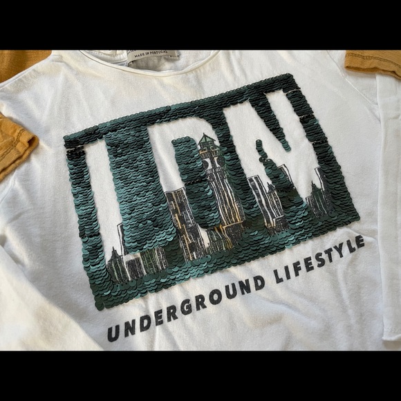 Zara 2x London long sleeve tees, size 5 - Picture 3 of 7